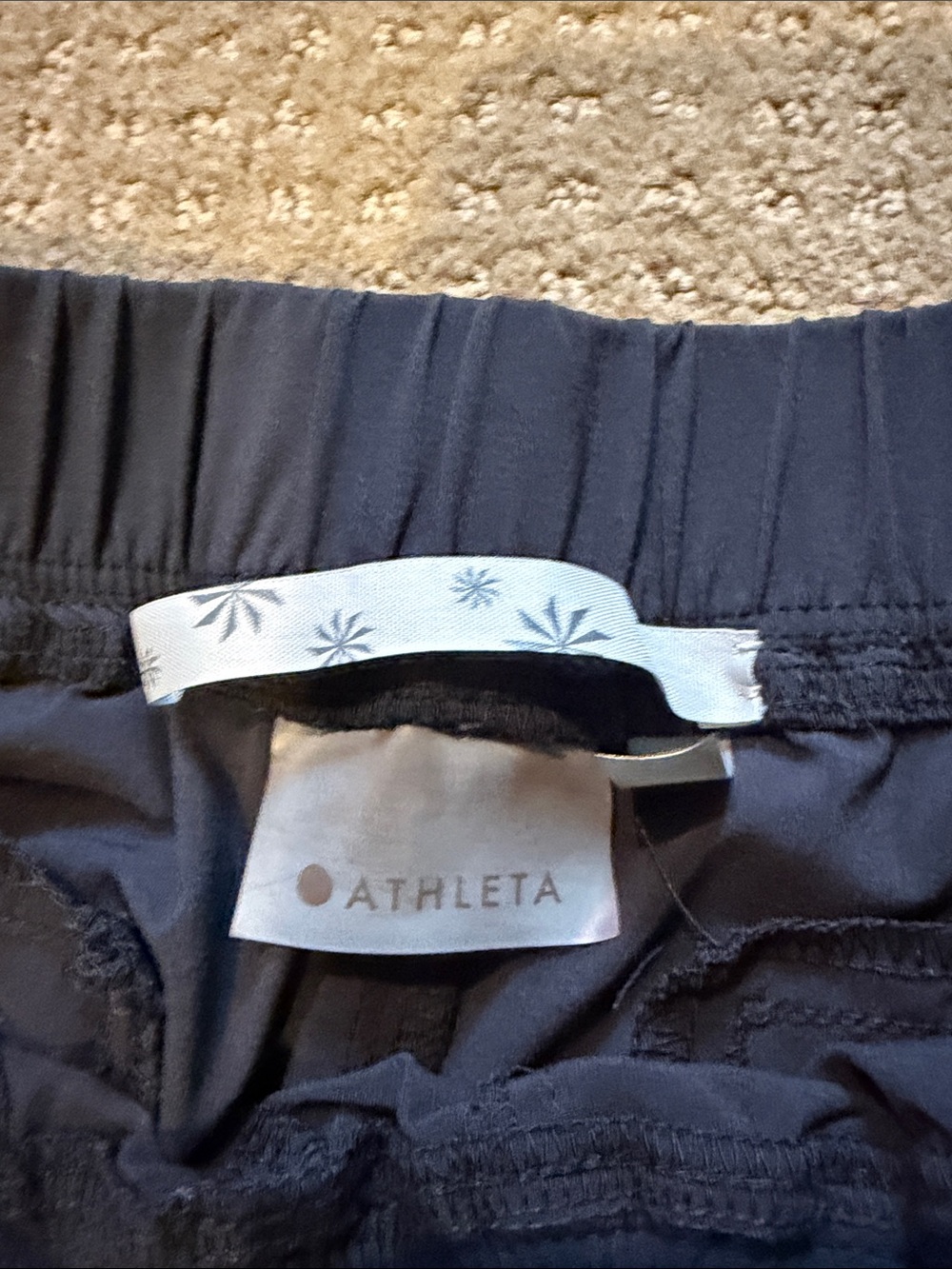 Athleta Navy Elastic-Waist Performance Joggers - Picture 3 of 4